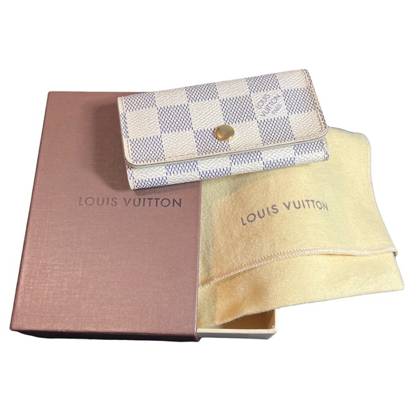 ✨Louis Vuitton✨ Full Inclusion- LV Damier Azur Multiclé 4 Key Case & Card Holder - Picture 4 of 17